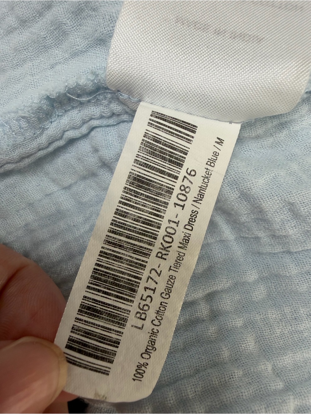 Quince 100% Organic Cotton Gauze Tiered Maxi Dress in Nantucket Blue Medium $128 - Picture 12 of 13